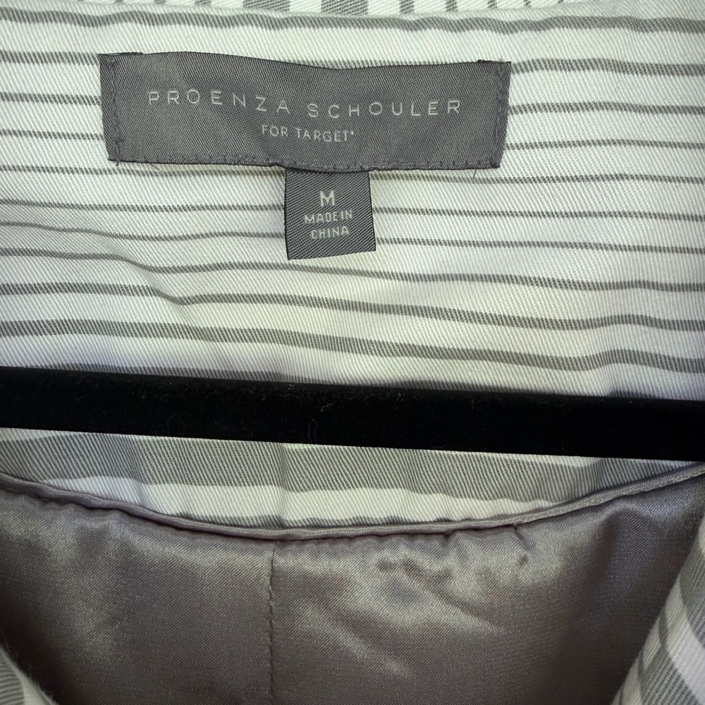 Proenza Schouler Striped Lined Jacket in White and Gray Size M. NWOT COTTON - Picture 10 of 12